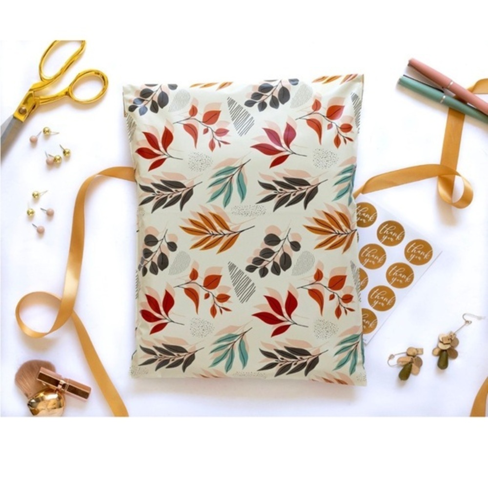 20 (10”x 13”) Fall Leaves Poly Mailers Poly Bags BRAND NEW